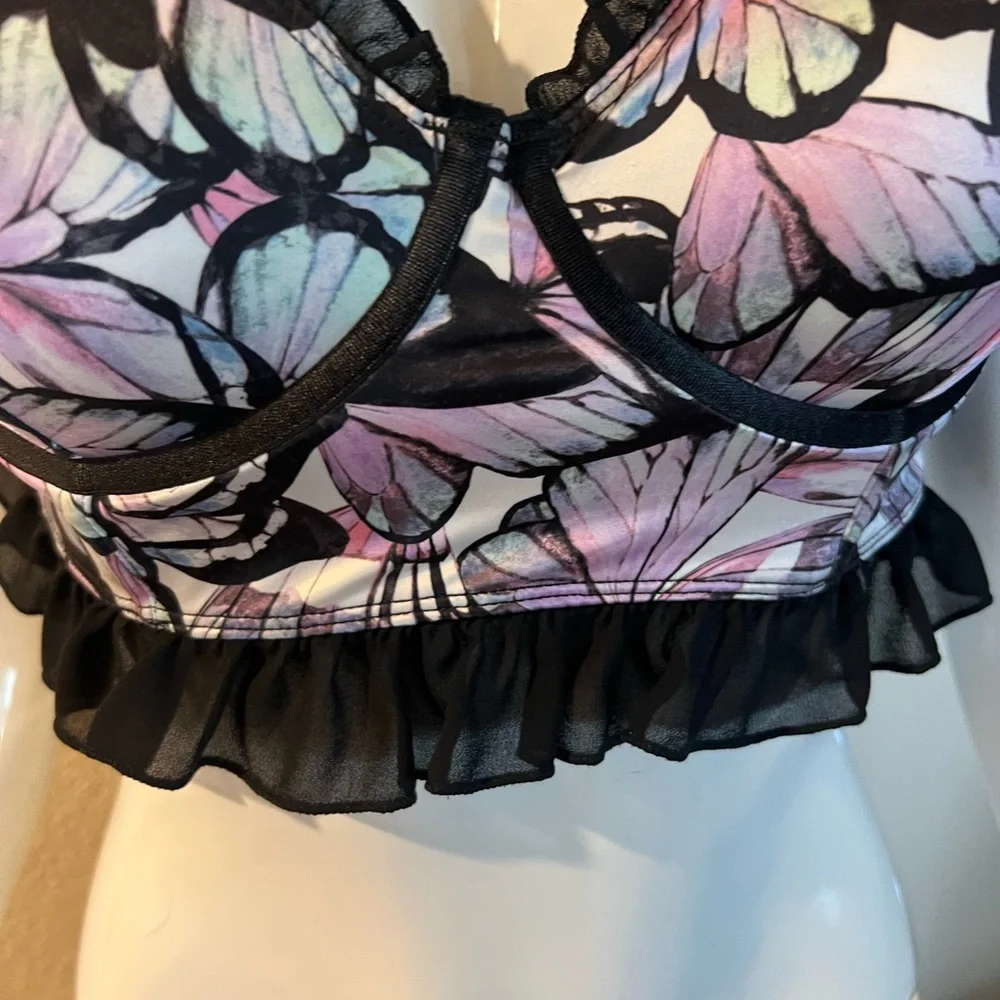 Torrid butterfly print Balconette Bra underwire - Picture 2 of 9